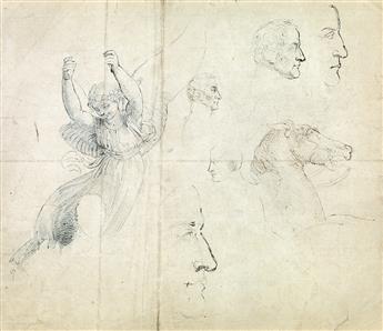 THOMAS STOTHARD (London 1755-1834 London) Group of 8 pen and ink and wash drawings.